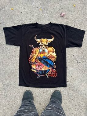 Vintage 90s WWF The Rock Wrestling Graphic Tee Shirt